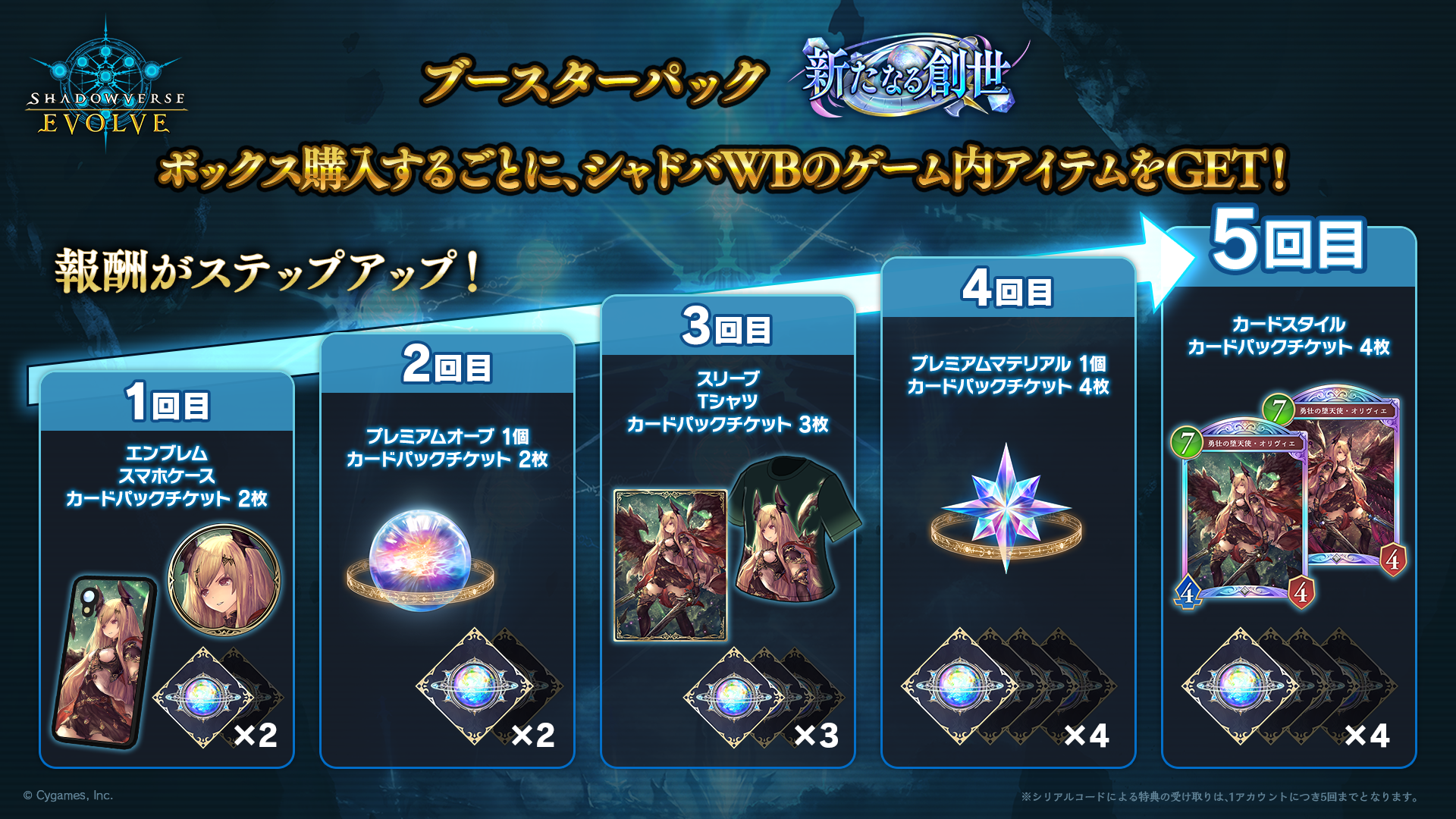 Coffret de boosters Shadowverse EVOLVE BP16 New Genesis (12 packs)