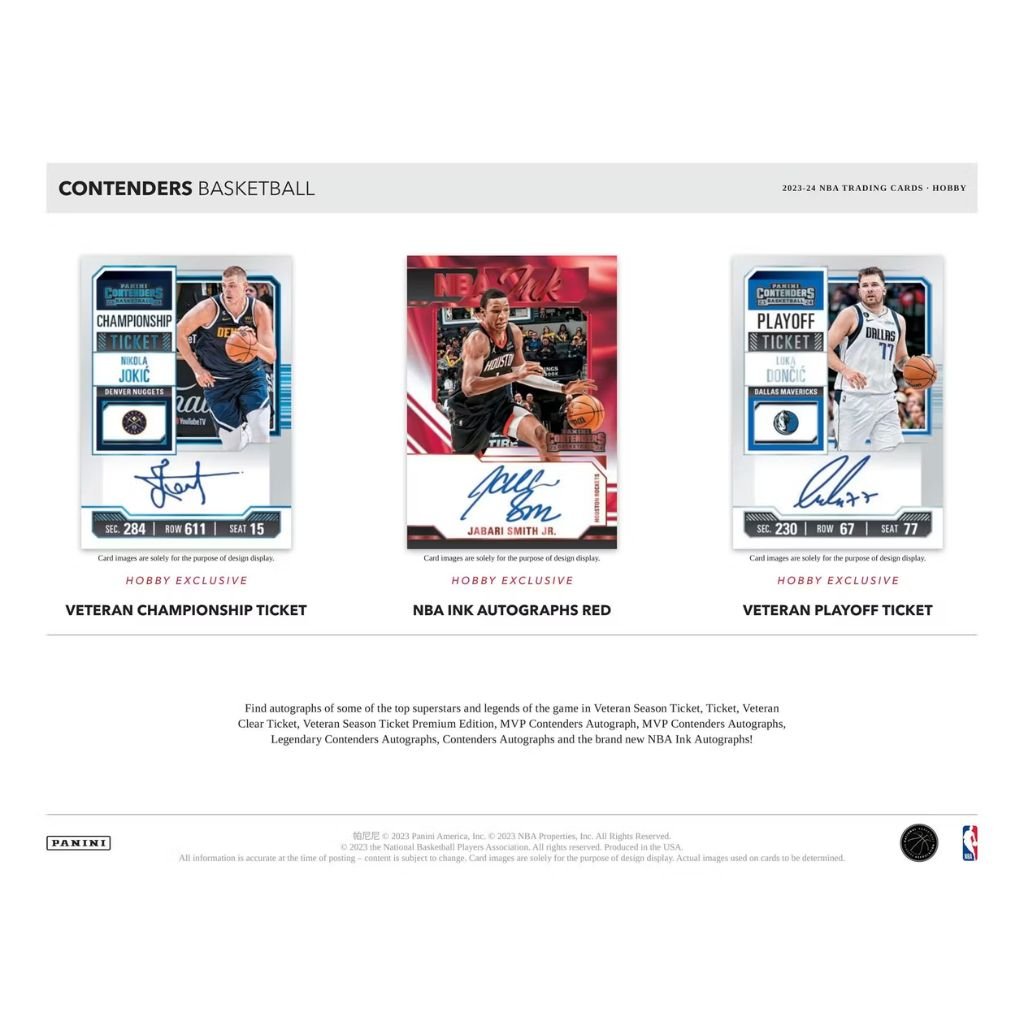 2023 - 24 Panini Contenders Basketball Hobby Box (4 packs) - Rapp Collect