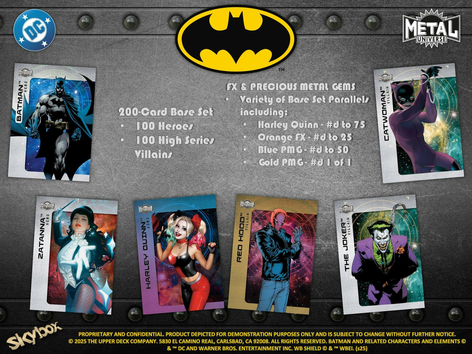 2025 Upper Deck Batman Skybox Metal Universe Hobby Box (12 packs)