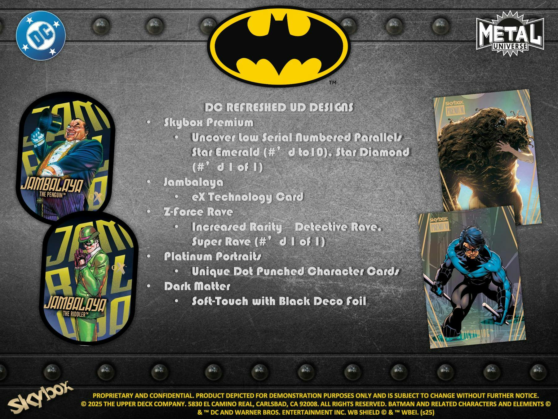2025 Upper Deck Batman Skybox Metal Universe Hobby Box (12 packs)