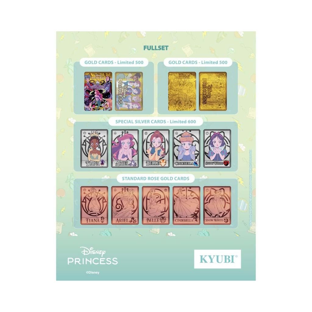 Kyubi Card Charm Collection Vol 2 Disney Princess (5 packs) - Rapp Collect