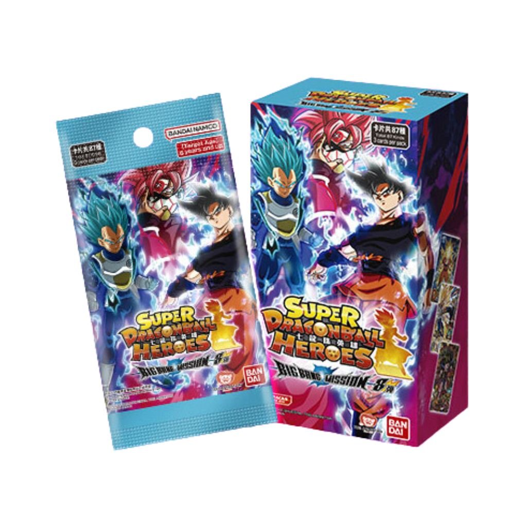 dragon ball super heroes booster box Super Dragon Ball Heroes Big Bang Mission Ver 8 Booster Box (20 packs)