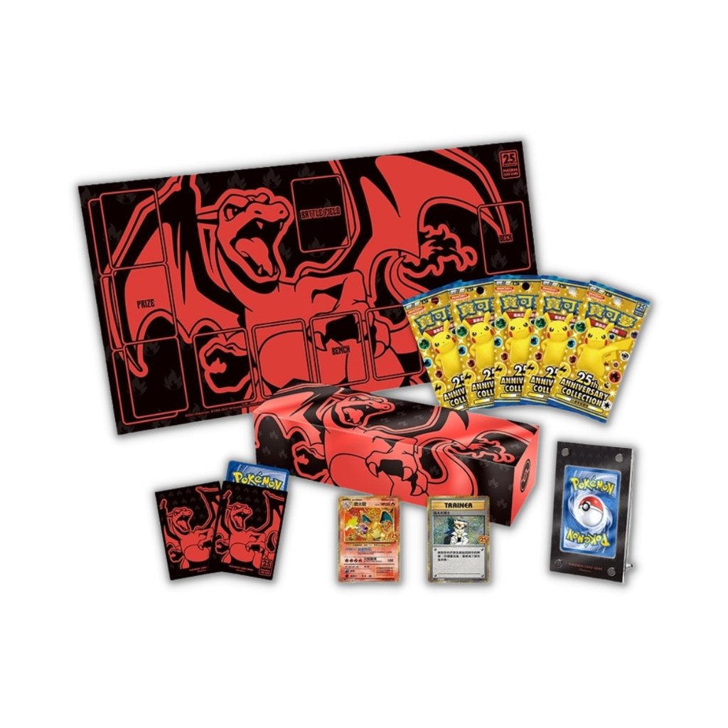 Coffret de collection Pokémon traditionnel chinois CG 25e anniversaire Charizard