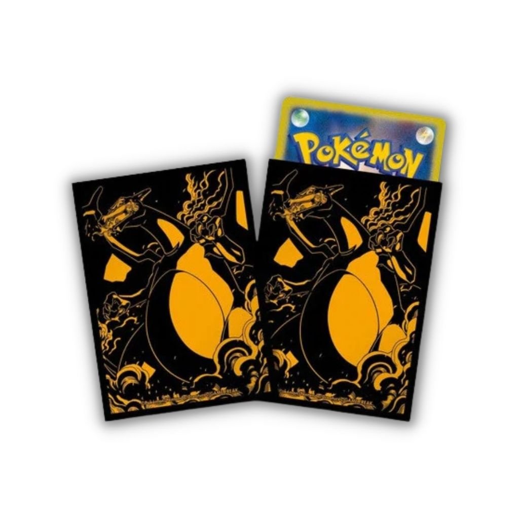 Pokemon Deck Sleeves Black Gold Charizard - Rapp Collect
