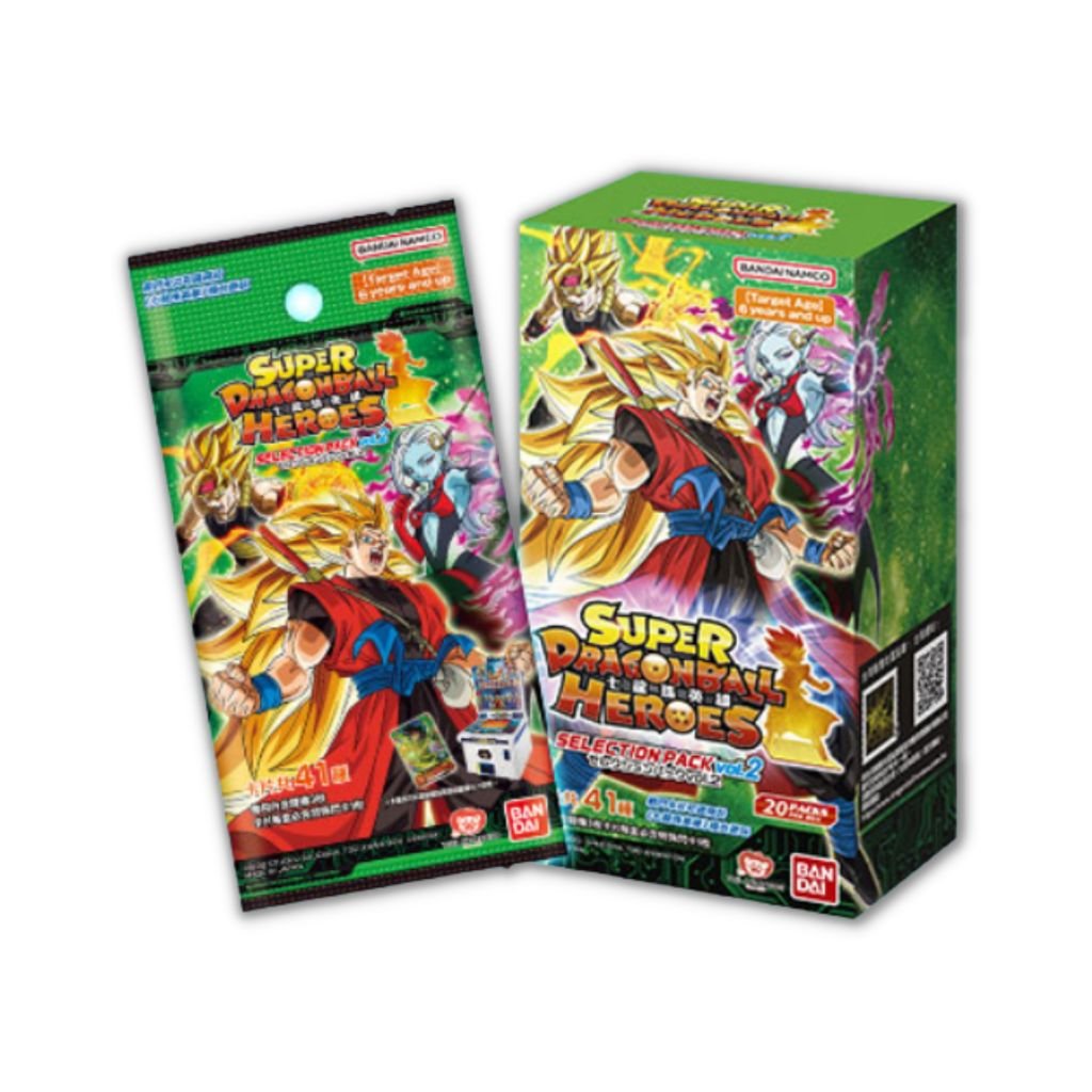 dragon ball heroes booster box Super Dragon Ball Heroes Selection Pack 2 Booster Box (20 packs)