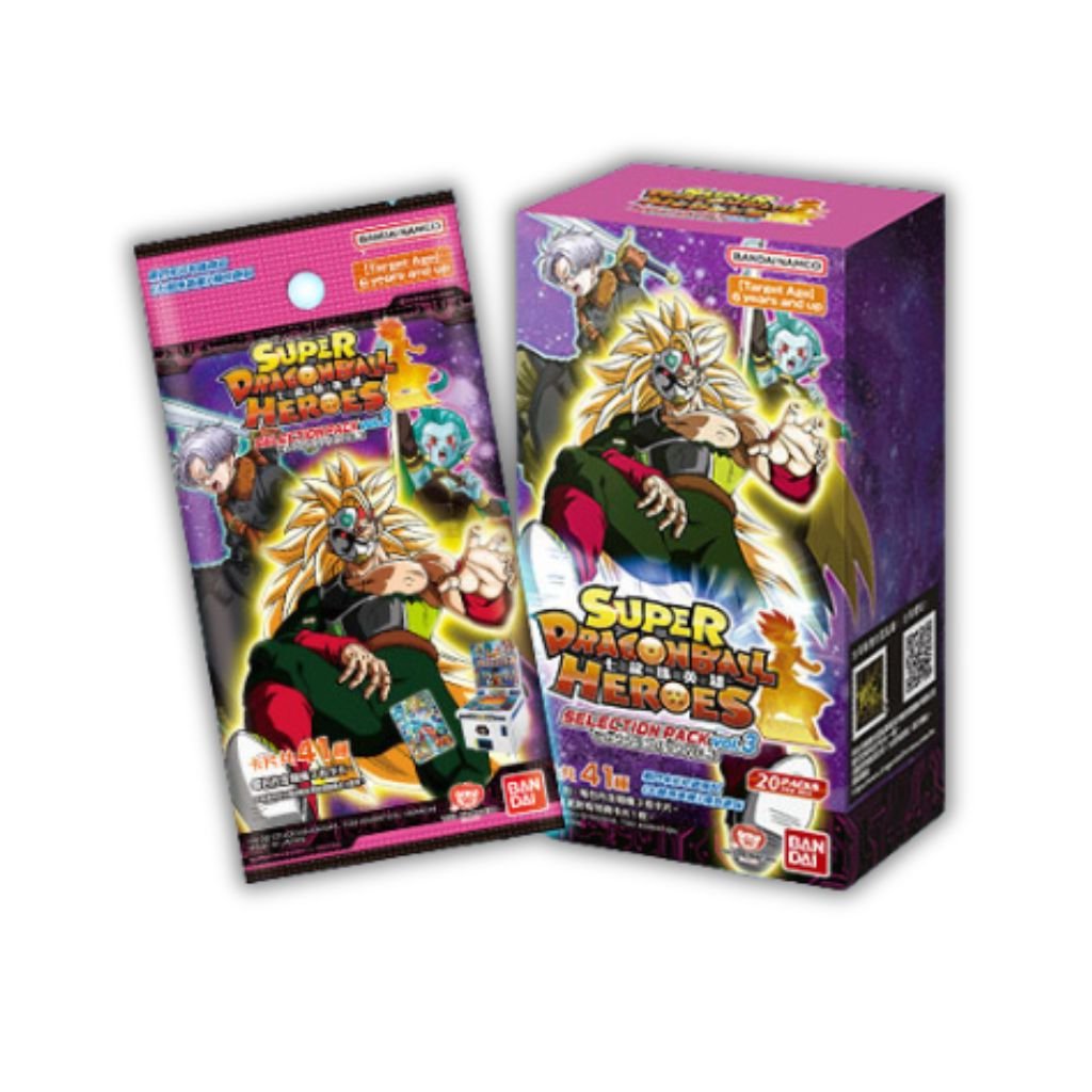 battle pack 3 booster box Super Dragon Ball Heroes Selection Pack 3 Booster Box (20 packs)